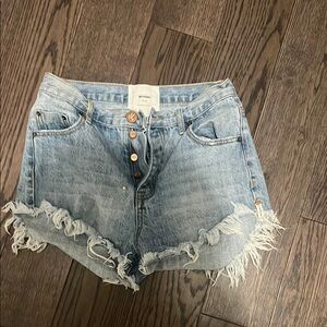 One teaspoon cut off denim shorts worn once